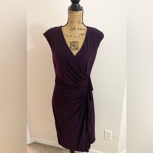 V- Neck Midi Dress Sz 12 Evan Picone
